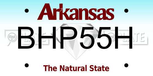 BHP55H Arkansas License Plate