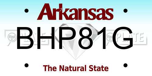 BHP81G Arkansas License Plate