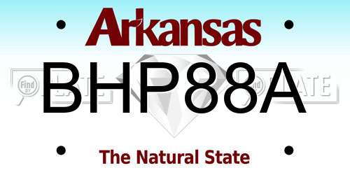 BHP88A Arkansas License Plate