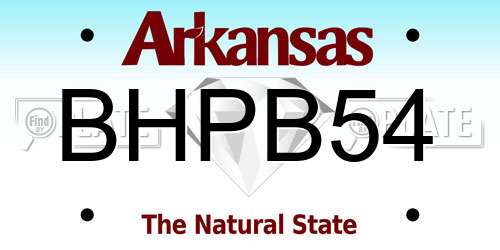 BHPB54 Arkansas License Plate