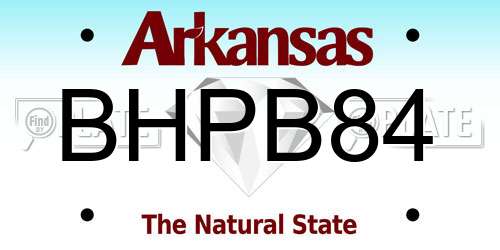 BHPB84 Arkansas License Plate