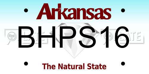 BHPS16 Arkansas License Plate