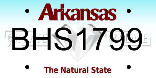 BHS1799 Arkansas License Plate