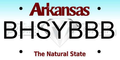 BHSYBBB Arkansas License Plate