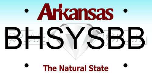 BHSYSBB Arkansas License Plate
