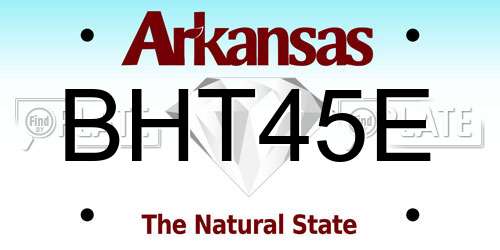 BHT45E Arkansas License Plate