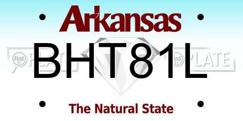 BHT81L Arkansas License Plate