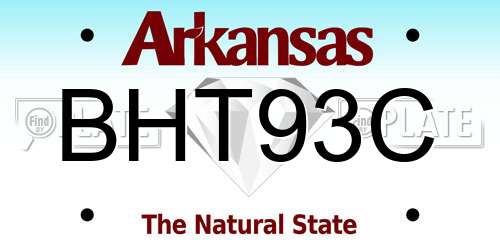 BHT93C Arkansas License Plate