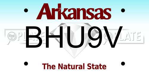 BHU9V Arkansas License Plate