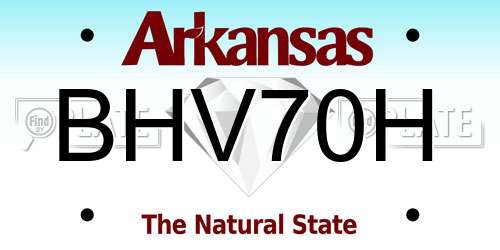 BHV70H Arkansas License Plate