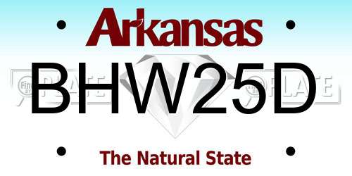 BHW25D Arkansas License Plate