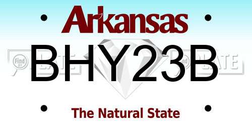 BHY23B Arkansas License Plate
