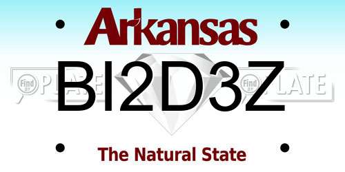 BI2D3Z Arkansas License Plate