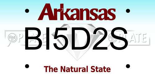 BI5D2S Arkansas License Plate
