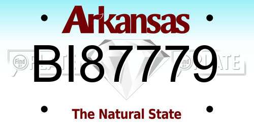 BI87779 Arkansas License Plate