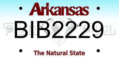 BIB2229 Arkansas License Plate