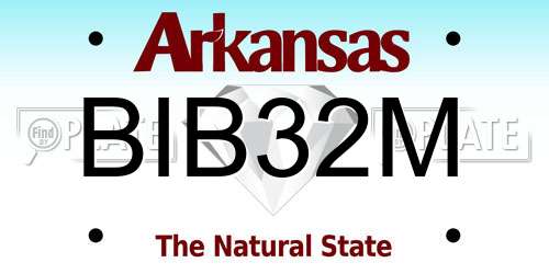 BIB32M Arkansas License Plate