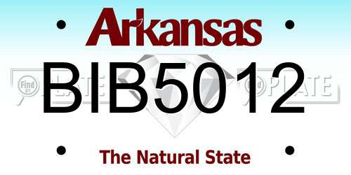 BIB5012 Arkansas License Plate