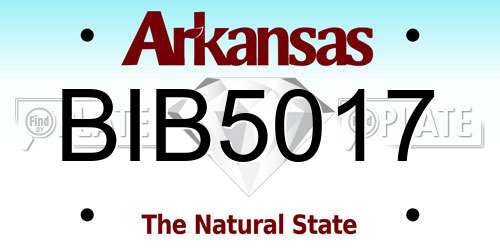 BIB5017 Arkansas License Plate