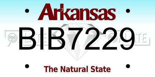 BIB7229 Arkansas License Plate