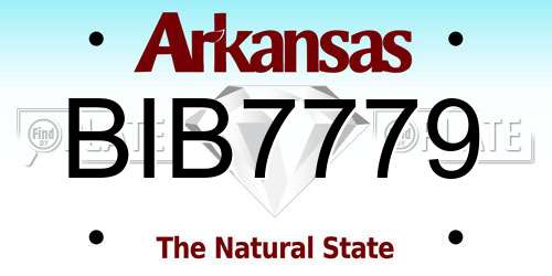 BIB7779 Arkansas License Plate