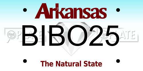BIBO25 Arkansas License Plate