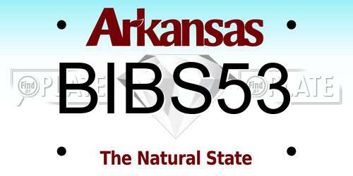 BIBS53 Arkansas License Plate