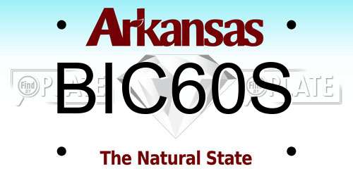 BIC60S Arkansas License Plate
