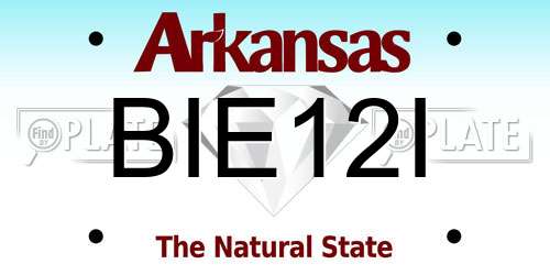 BIE12I Arkansas License Plate