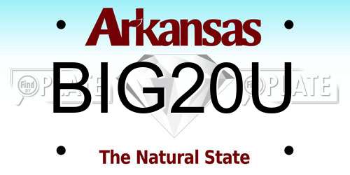 BIG20U Arkansas License Plate