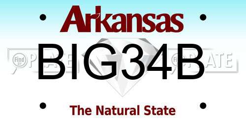 BIG34B Arkansas License Plate