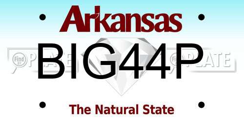 BIG44P Arkansas License Plate
