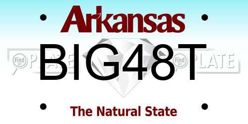 BIG48T Arkansas License Plate