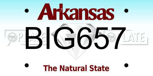BIG657 Arkansas License Plate