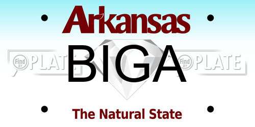 BIGA Arkansas License Plate