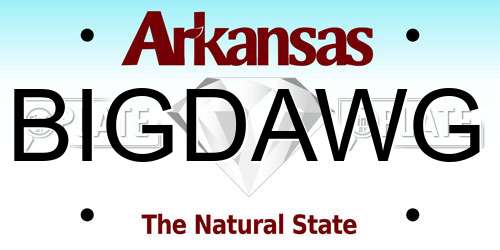BIGDAWG Arkansas License Plate