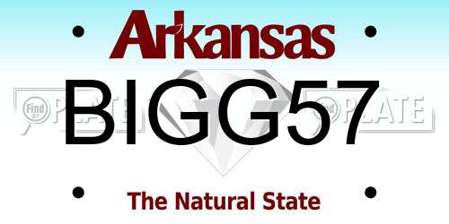 BIGG57 Arkansas License Plate