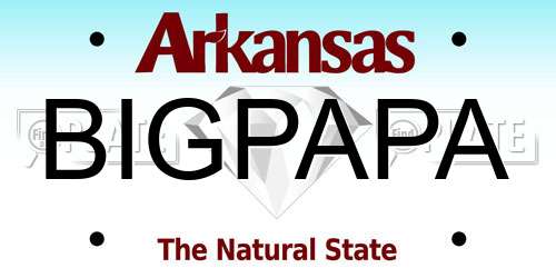 BIGPAPA Arkansas License Plate