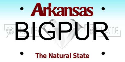 BIGPUR Arkansas License Plate