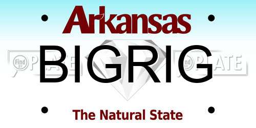 BIGRIG Arkansas License Plate