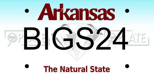 BIGS24 Arkansas License Plate