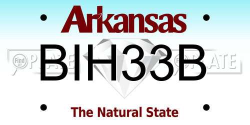 BIH33B Arkansas License Plate