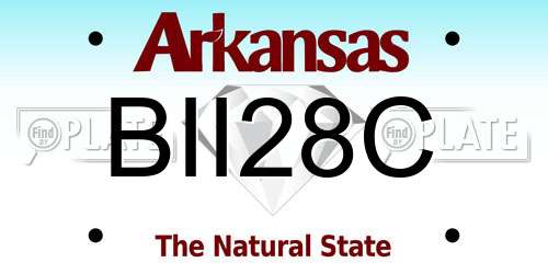 BII28C Arkansas License Plate