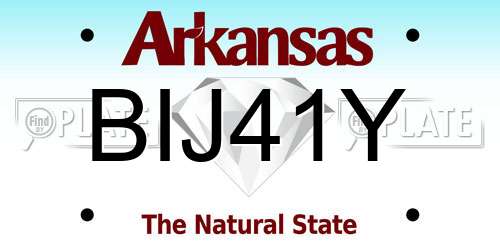 BIJ41Y Arkansas License Plate