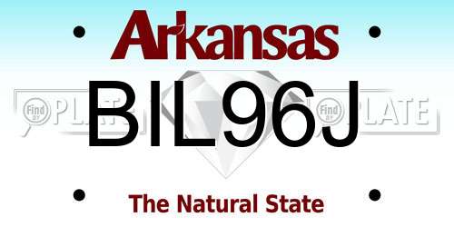 BIL96J Arkansas License Plate