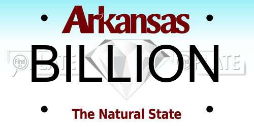 BILLION Arkansas License Plate