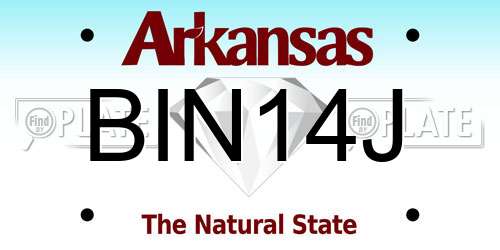 BIN14J Arkansas License Plate