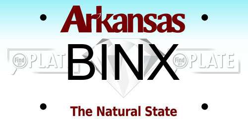 BINX Arkansas License Plate