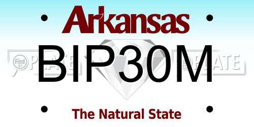 BIP30M Arkansas License Plate