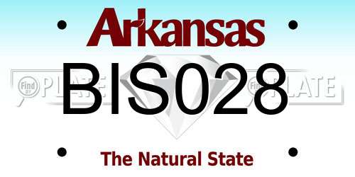 BIS028 Arkansas License Plate